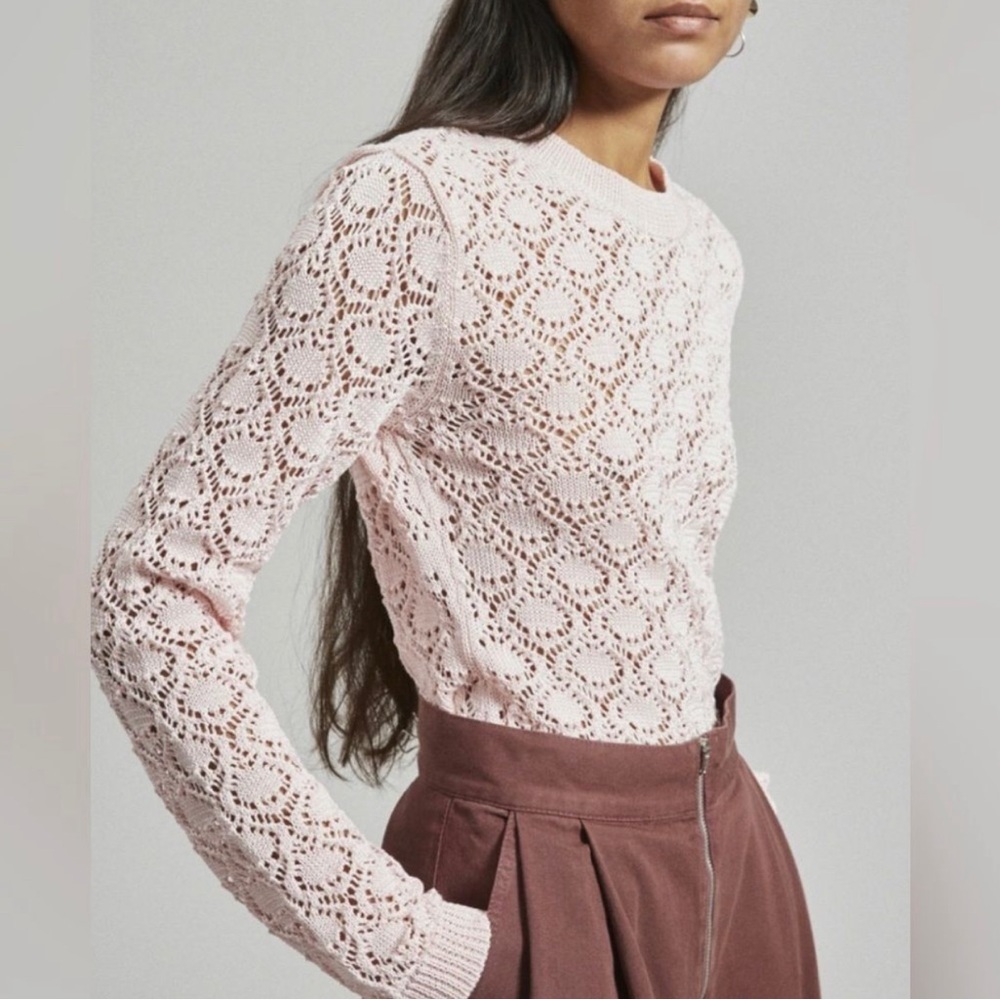 NWOT Rachel Comey pink knit top size large. Perfect condition. Never worn.